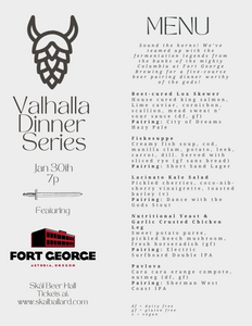 Valhalla Dinner Series Featuring Fort George Brewing